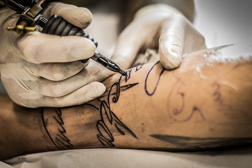 A person getting a tattoo